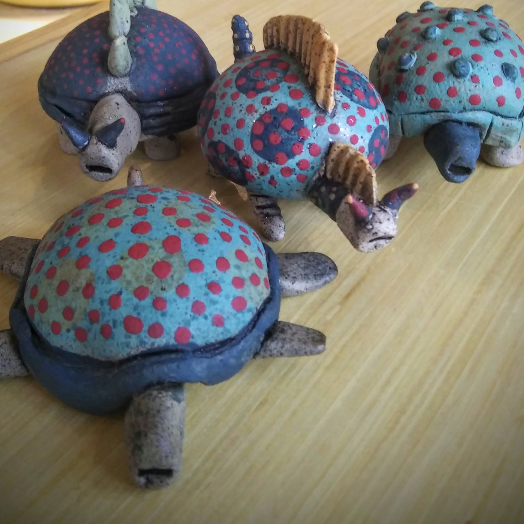 virginia pottery hand building ceramics clay steampunk animals underglaze transfer